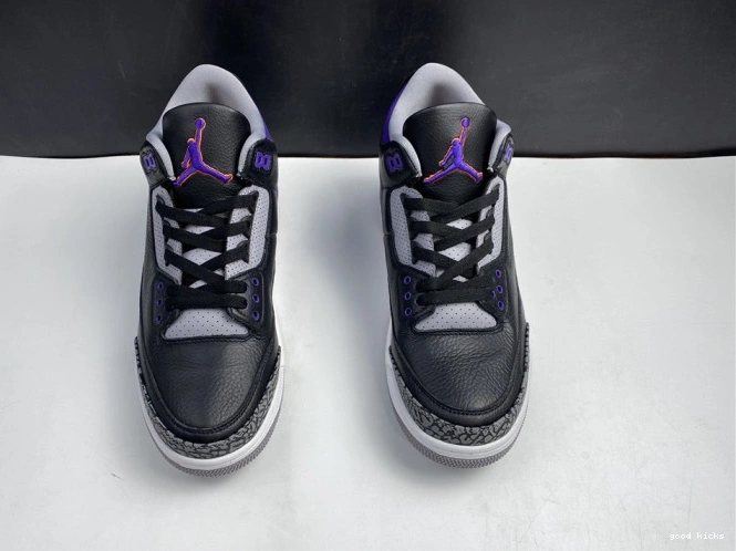 Rep Air Jordan 3 Court 050 Purple Retro CT8532 Black 0720